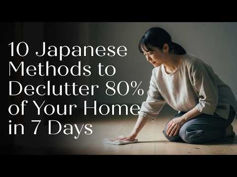 10 Japanese Methods to Declutter 80% of Your Home in 7 Days | Japanese Minimalism
