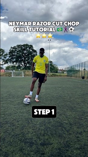 Neymar Razor Cut Chop SKILL TUTORIAL 🇧🇷🕺🏾⚽️ #football #shorts