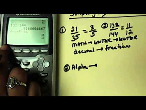 Simplifying Fractions in TI Calculator