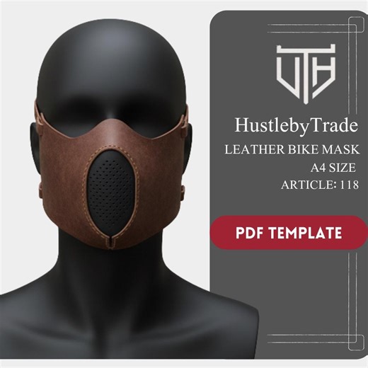 Leather Bike Mask Pattern | Biker Template (PDF Download A4 Size) - Etsy