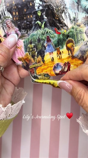 Hi friends! Wizard of Oz theme ✨👠. All stickers used are from Heather at @The Lovely Journal - Use my code Lily10 😊🎀 💫💫💫💫💫💫💫💫ASMR | Journaling | Craft | Scrapbooking | Foryoupage | Art | Scrapbooking Ideas | Soothing Videos #ASMR #scrapbooking #foryou #fyp #art