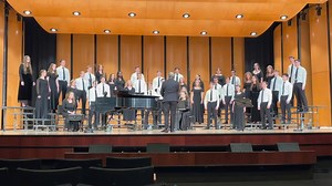 The Logos Chamber Choir performing at the Idaho Music Educators All State Conference. 🎶 | Logos School