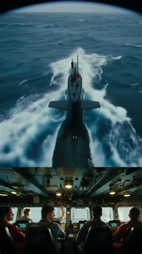 Crew gets a front-row seat to a sub surfacing #navy