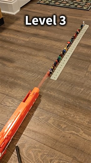 How many Lego Minifigures stop a Nerf Gun?🔥#shorts