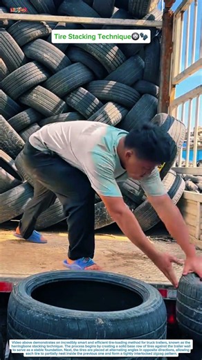 The Clever Tire Stacking Method Truckers Swear By🚚🛞
