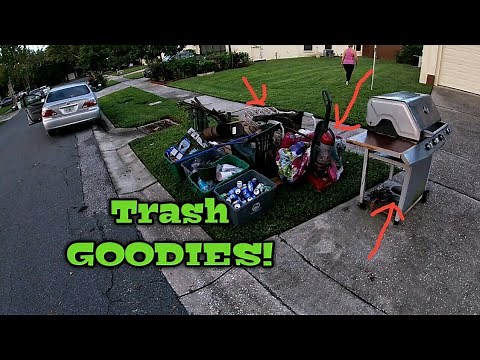 Scrap metal goodies on the curb.