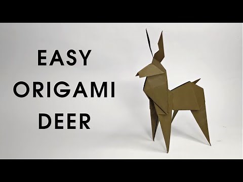 Easy origami DEER | How to make a paper Christmas deer