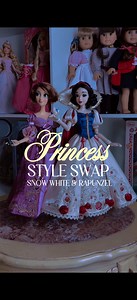 The short haired ladies finally traded places for the day 🍳🔁🍎 Princess Style Swap // Snow White Limited Edition Doll // Rapunzel 17