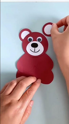 Paper Puppet Origami Bear | Origami Animal Craft for Kids