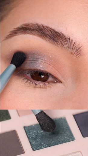 Navy blue eyeshadow tutorial smokey liner look #eyeshadow #shorts