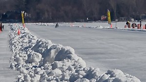 Slingshot Straightline Snowmobile Racing on Reels
