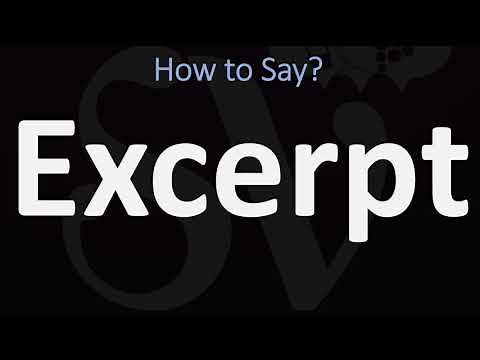 How to Pronounce Excerpt? (CORRECTLY)