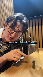 How did the coin escape the glass?