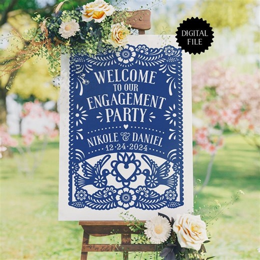 Personalized Papel Picado Wedding Welcome Sign (digital Printable) - Etsy