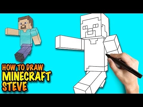 How to draw Minecraft Steve - Easy step-by-step drawing lessons for kids