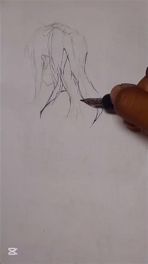 First time inking hair.... was NOT fun 😮‍💨 #animeeart #inking #animehair