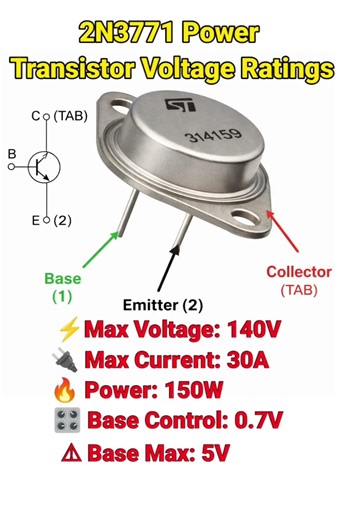 2N3771 Transistor Ratings | #shorts