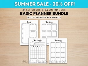 Planner Bundle - Daily Planner - Weekly Planner - Monthly Planner - Yearly Planner - PRINTABLE Planner Page - Printable Journal Page - Etsy