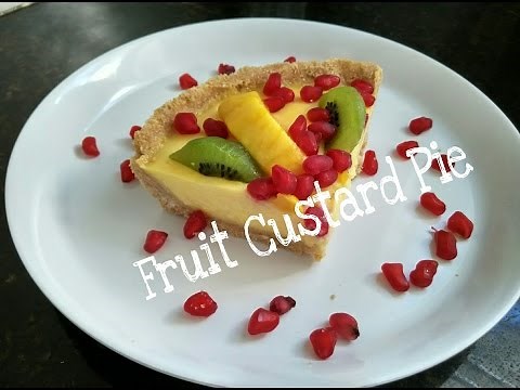 How To Make Fruit Custard Pie Recipe/No Bake Custard Pie/Fresh Fruit Tart by Somyaskitchen#265