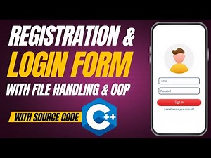 Registration and Login Form With File Handling & OOP | C++ Project with source code | Urdu/Hindi