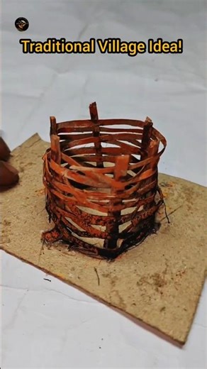 Amazing Bamboo Cow Feeder Made from Cardboard | Village Farm Craft DIY #Shorts