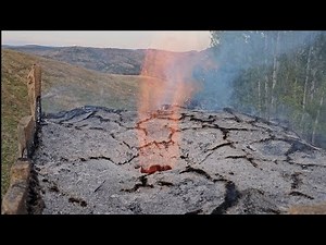 Making a Giant Sawdust Stove That Burns for Three Days