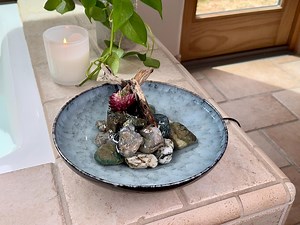 New* Ocean Temple Tabletop Fountain - Japandi-inspired Water Feature for Home or Office | Relaxation & Stress Relief | Sacred Stone Stacking - Etsy