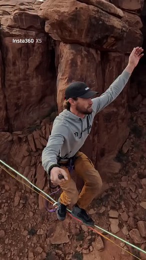 7.8K views · 48 reactions | Desert shenanigans! #slackline #utah #basejump #moab #insta360x5 | Sylvan Slacks | Facebook