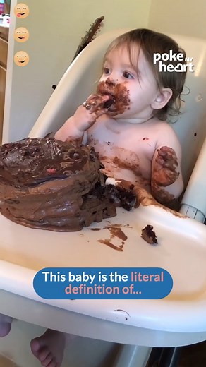 288K views · 1.9K reactions | Baby Makes Mess While Eating Cake on Her First Birthday #birthdayparty #birthdaycelebration ##baby | Poke My Heart | Facebook