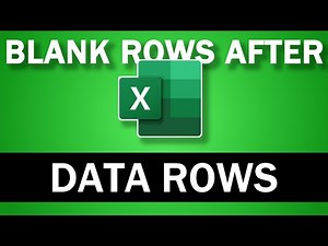 How to Insert Blank Row After Every Data Row in Excel