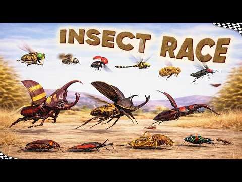 INSECTS Race 🦟🏁 SPEED COMPARISON 3D