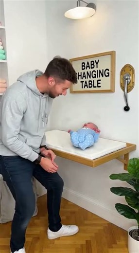 New Dad Uses Baby Changing Table for the First Time
