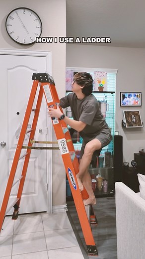 How others use a ladder vs me 😂 #funfact #funny #trend