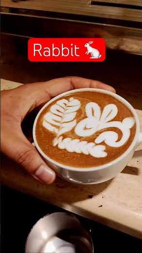 How to make rabbit latte art #latteart #rabbitlatteart #coffeelatteart #tutorial