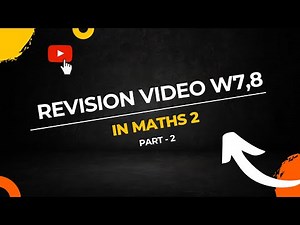 Maths 2 REVISION Video WEEK 7,8 PART 2 | IITM | Linear Algebra (Vector Space)