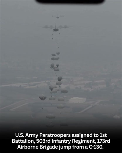 U.S. Army Paratroopers assigned to 1st Battalion, 503rd Infantry Regiment, 173rd Airborne Brigade jump from a C-130. | Red Falcon Historical Society