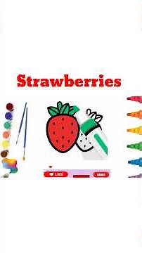 How to Draw a Strawberry 🍓 | Easy Drawing for Kids ✏️ | Step by Step with Colors 🎨