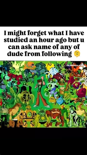 OmnitriXholder on Instagram: ""Funny how my brain works—I might forget what I studied an hour ago 🧠📚, but ask me the name of ANY alien from Ben 10, and I’ll drop the full roster like it’s nothing! 🔥 From Heatblast to Way Big, XLR8 to Ghostfreak, my memory’s got *ultimate alien* precision when it comes to the Omnitrix! 💚⚡ Who’s your favorite alien? Drop yours below! 👇 #Ben10 #OmnitrixActivated #MemoryLane #ChildhoodUnlocked" *(Bonus points if you can name all 10 original aliens without Googl