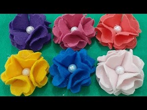 Como fazer Flor de Feltro Fácil e Rápida 🌺