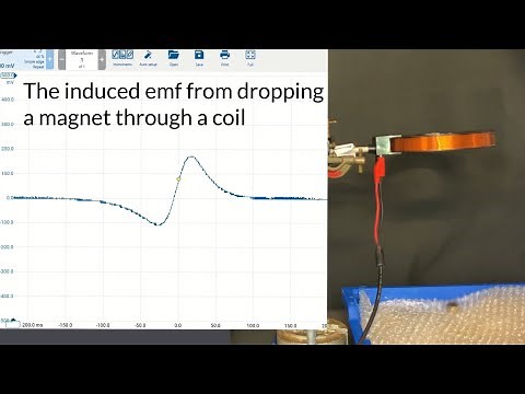 Induced emf from dropping a magnetic through a coil