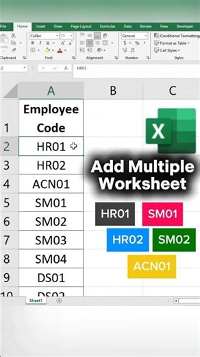 Insert multiple Worksheets in seconds | Adding Worksheets in Excel.