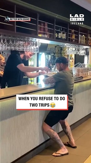 44K views · 506 reactions | Lad Carries 20 Beers To Table  #beer #pub #impressive #Amazing #funnyvideos #funnyreels | LADbible Ireland | Facebook