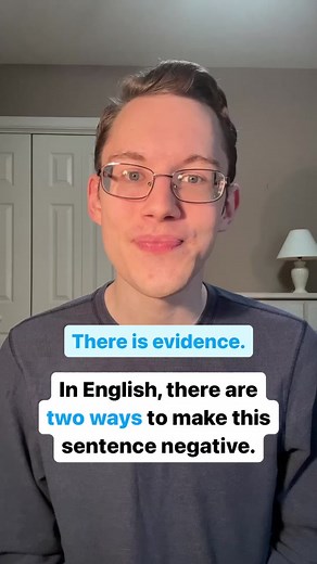 In English, there are two ways that we can negate a sentence with a noun: we can either put “no” before the noun, or we can change the verb to its negative form and add the word “any.” So, we can say “There is no evidence”, or “There isn’t any evidence”, for example. But what’s the difference between these sentences, and why would you use one of them over the other? The answers to these questions (and much more!) are all in today’s video! 😊 As I explain in the video, simply putting “no” before 