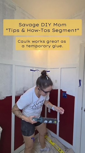 👉Ever had a board that's just barely off in thickness, and you end up needing to shim it with a scrap piece of wood? In a situation like this, that shim would usually just fall right to the floor. But here's a quick trick: a tiny dab of caulk (which I already have on hand) holds it in place just long enough for me to secure it with my brad nailer. Problem solved, no extra hands needed. 👉 What’s a little “off-script” or rogue trick you’ve used on a project? #constructiontips #construction #diyt