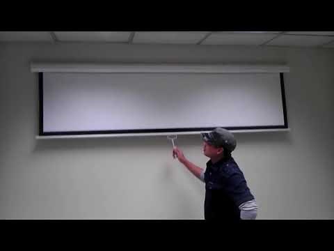 Layar Proyektor Gantung Manual Wall Screen