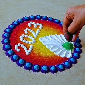 89K views · 1.8K reactions | Easy Rangoli Designs For New Year 2023 | Simple Rangoli Designs #NewYear2023 #NewYearRangoli #NewYear #rangoli #kolam #muggulu #rangolidesigns #rangoliart | Awesome Rangoli | Facebook