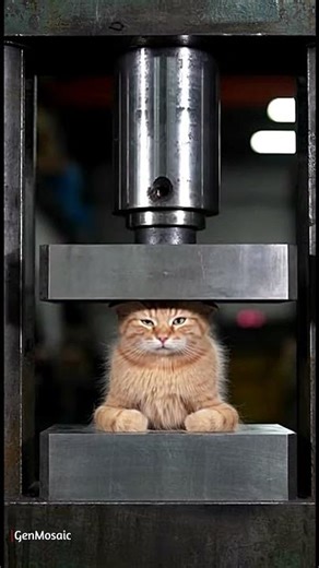 You Won't Believe What Happens When a Cat Faces a Hydraulic Press