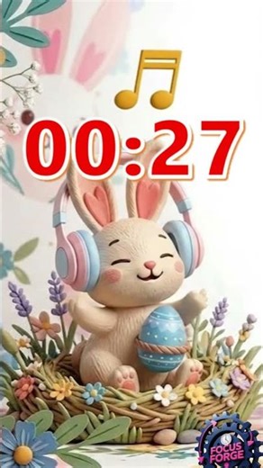 1 Minute Spring Countdown 🌸 Cute Bunny Edition