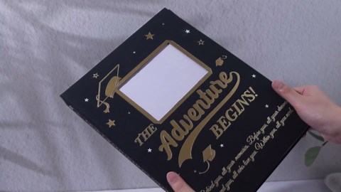 Pasimy Graduation Scrapbook Kit A4 Photo Album 60 Pages Removable DIY Memory Scrap Book Grad Picture Album with Stickers Holds 4x6 5x7 8x10 Pictures for Grad Class of 2026 Graduation Gifts(Fashion)