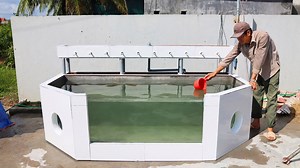 DIY unique fish tank: Brick, cement & ceramic edition